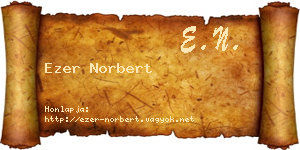 Ezer Norbert névjegykártya